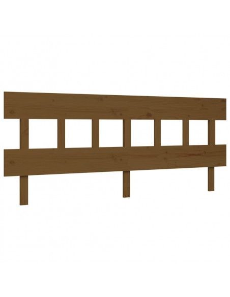 Giroletto con Testiera Miele 200x200 cm in Legno Massello