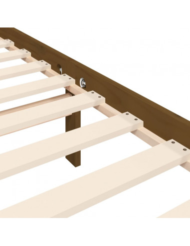 Giroletto con Testiera Miele 200x200 cm in Legno Massello