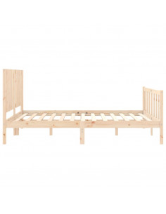 Giroletto con Testiera 160x200 cm in Legno Massello 2