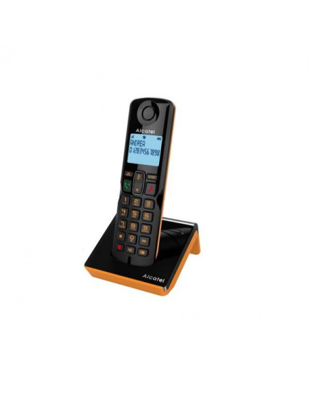 Alcatel S280 SOLO ORANGE Telefono DECT Identificatore di chiamata Nero, Arancione