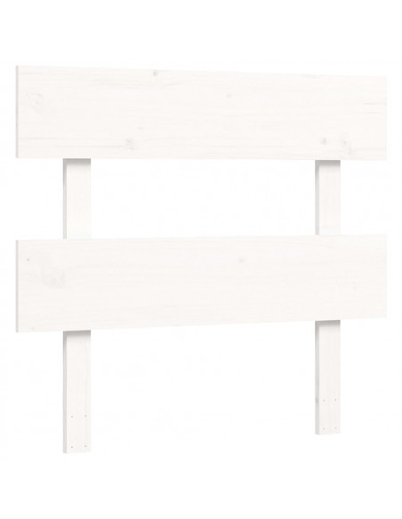 Giroletto con Testiera Bianco 100x200 cm in Legno Massello