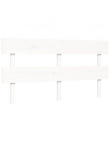 Giroletto con Testiera Bianco 160x200 cm Legno Massello