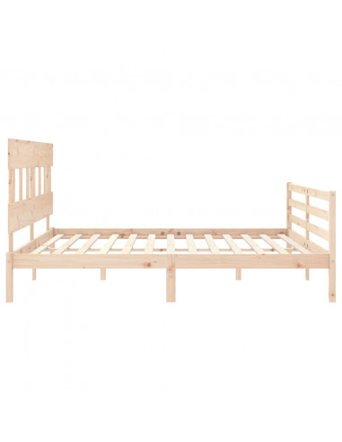 Giroletto con Testiera 200x200 cm in Legno Massello