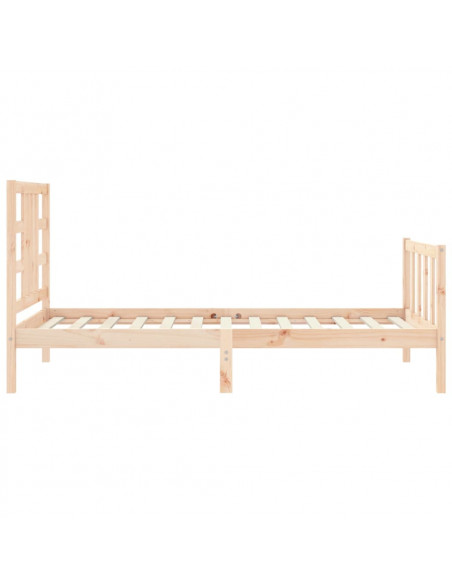 Giroletto con Testiera 90x200 cm in Legno Massello