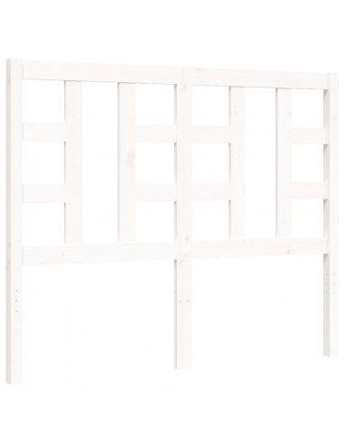 Giroletto con Testiera Bianco 120x200 cm in Legno Massello