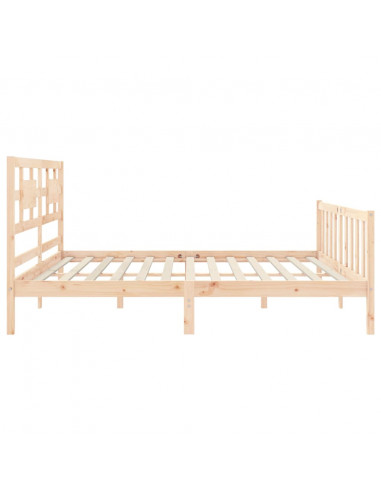 Giroletto con Testiera 200x200 cm in Legno Massello