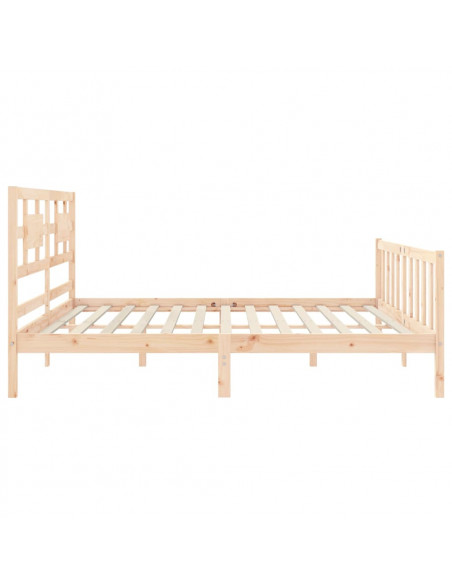 Giroletto con Testiera 200x200 cm in Legno Massello