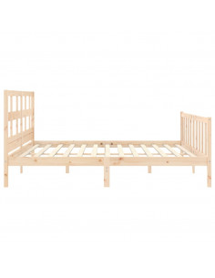 Giroletto con Testiera 200x200 cm in Legno Massello 2