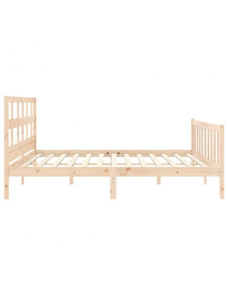 Giroletto con Testiera 200x200 cm in Legno Massello