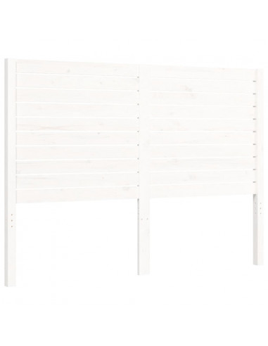 Giroletto con Testiera Bianco 120x200 cm in Legno Massello