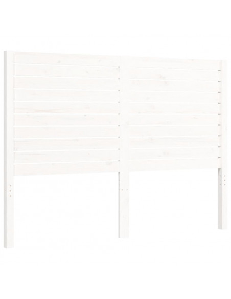 Giroletto con Testiera Bianco 120x200 cm in Legno Massello
