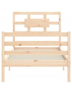 Giroletto con Testiera 90x200 cm in Legno Massello 2