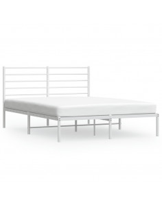 Giroletto con Testiera Metallo Bianco 140x190 cm 2