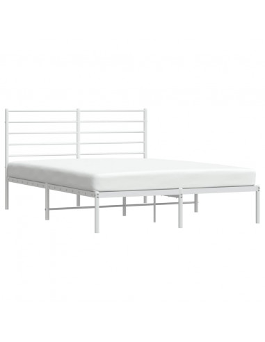 Giroletto con Testiera Metallo Bianco 140x190 cm