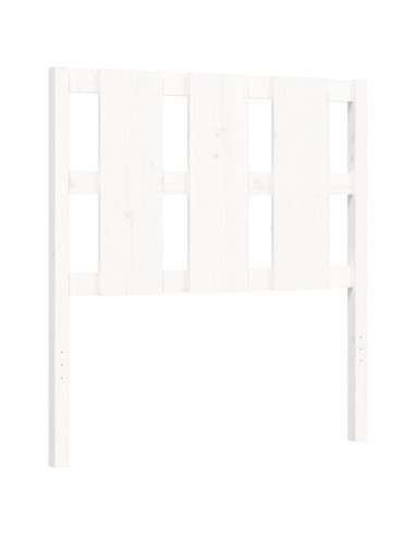 Giroletto con Testiera Bianco 90x190 cm in Legno Massello