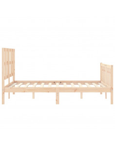 Giroletto con Testiera 120x200 cm in Legno Massello 2