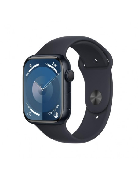 APPLE WATCH MR9A3QL/A Series 9 GPS 45mm Midnight Aluminium Case with Midnight Sport Band - M/L
