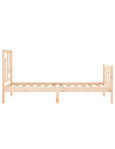 Giroletto con Testiera 90x200 cm in Legno Massello 2