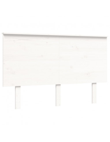 Giroletto con Testiera Bianco 120x200 cm in Legno Massello