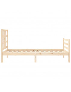 Giroletto con Testiera 90x200 cm in Legno Massello 2