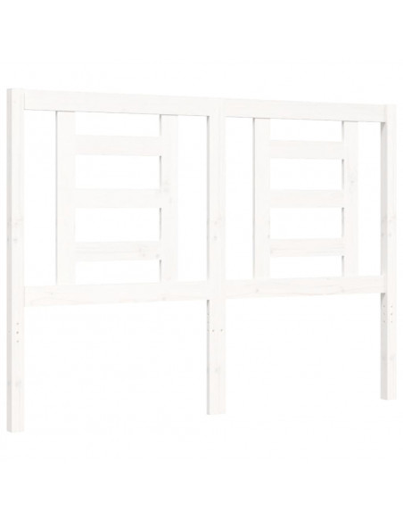 Giroletto con Testiera Bianco 120x200 cm in Legno Massello