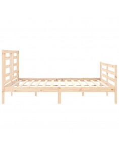 Giroletto con Testiera 200x200 cm in Legno Massello 2