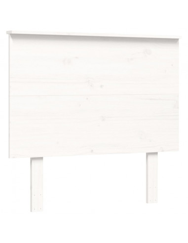 Giroletto con Testiera Bianco 90x200 cm in Legno Massello