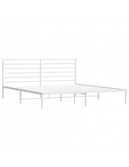 Giroletto con Testiera Metallo Bianco 180x200 cm
