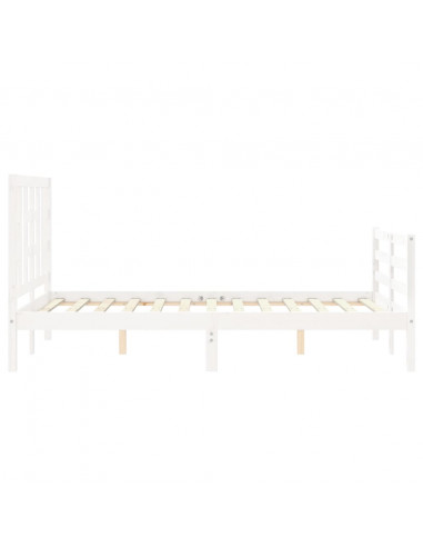 Giroletto con Testiera Bianco Small Double Legno Massello
