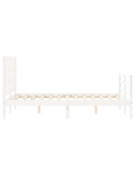 Giroletto con Testiera Bianco Small Double Legno Massello