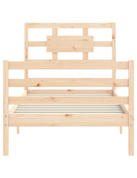 Giroletto con Testiera Single in Legno Massello