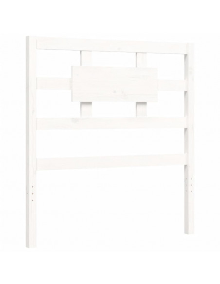 Giroletto con Testiera Bianco Single in Legno Massello
