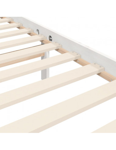 Giroletto con Testiera Bianco Single in Legno Massello