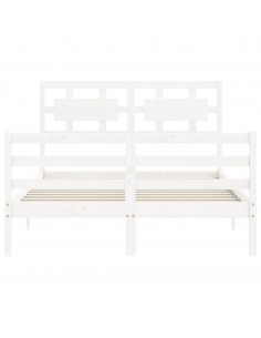 Giroletto con Testiera Bianco Small Double Legno Massello 2