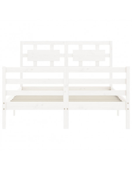 Giroletto con Testiera Bianco Small Double Legno Massello