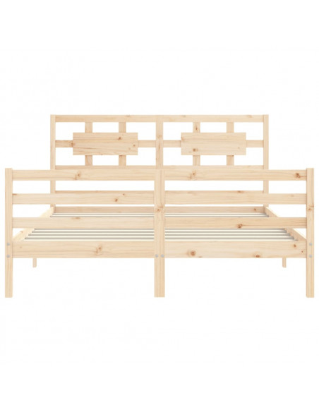 Giroletto con Testiera King Size in Legno Massello