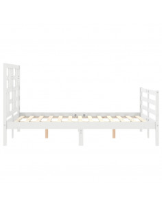 Giroletto con Testiera Bianco Small Double Legno Massello 2