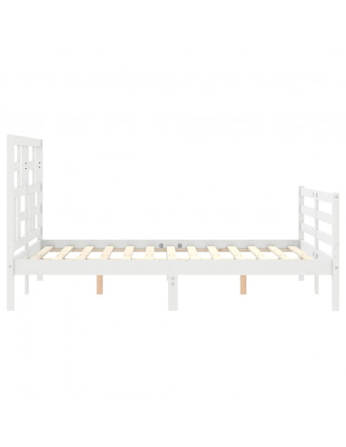 Giroletto con Testiera Bianco Small Double Legno Massello
