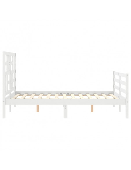 Giroletto con Testiera Bianco Small Double Legno Massello