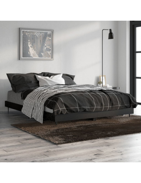 Giroletto Nero 135x190 cm in Legno Multistrato