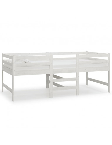 Giroletto Bianco 90x200 cm in Legno Massello di Pino