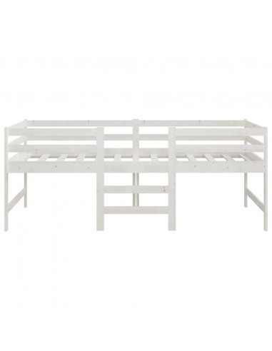 Giroletto Bianco 90x200 cm in Legno Massello di Pino