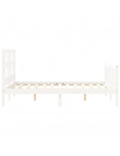 Giroletto con Testiera Bianco Small Double Legno Massello 2