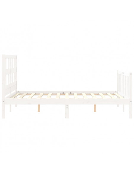 Giroletto con Testiera Bianco Small Double Legno Massello