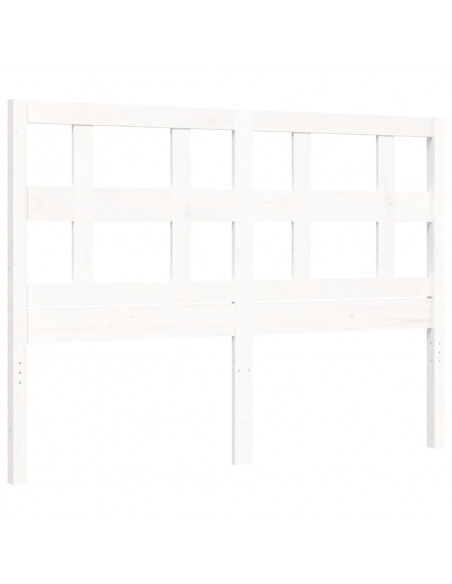 Giroletto con Testiera Bianco Small Double Legno Massello
