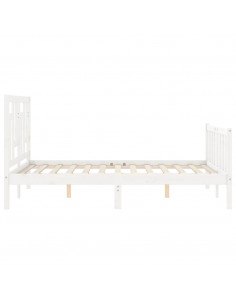 Giroletto con Testiera Bianco Small Double Legno Massello 2