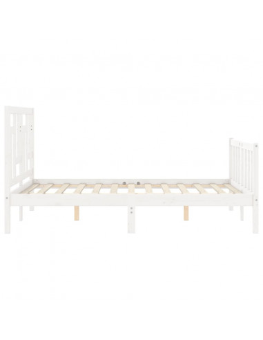 Giroletto con Testiera Bianco Small Double Legno Massello