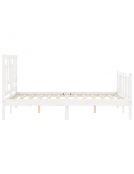 Giroletto con Testiera Bianco Small Double Legno Massello