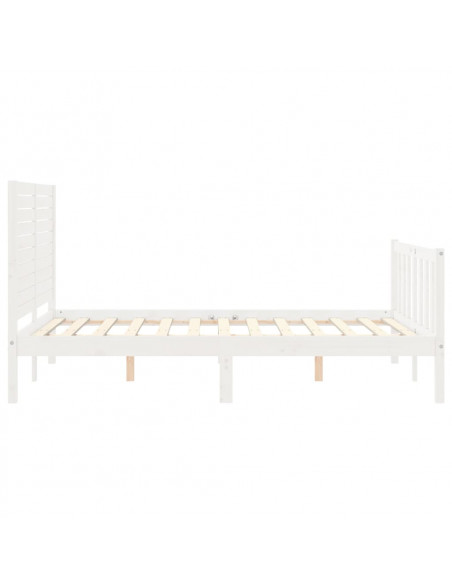 Giroletto con Testiera Bianco Small Double Legno Massello