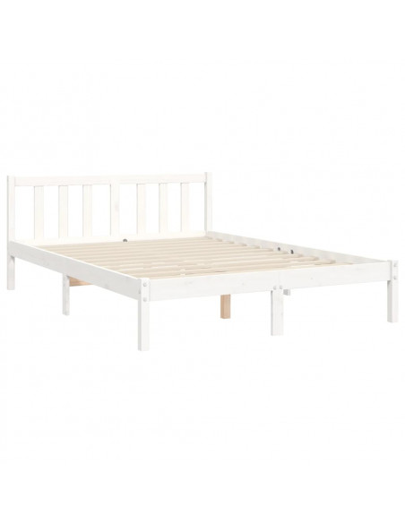 Giroletto con Testiera Bianco Small Double Legno Massello